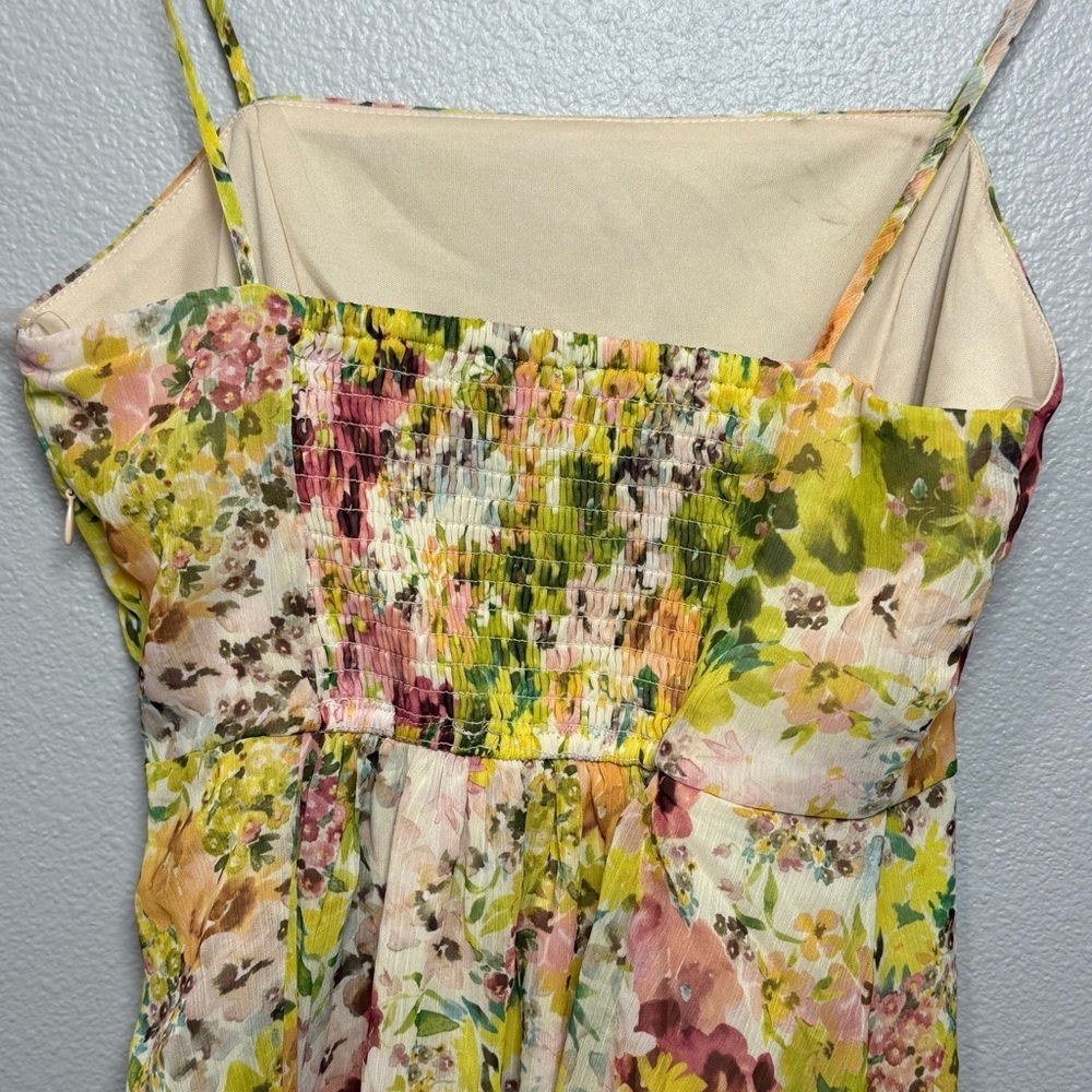 Full Tilt Yellow Spaghetti Strap Floral Sundress Size S - Picture 4 of 7